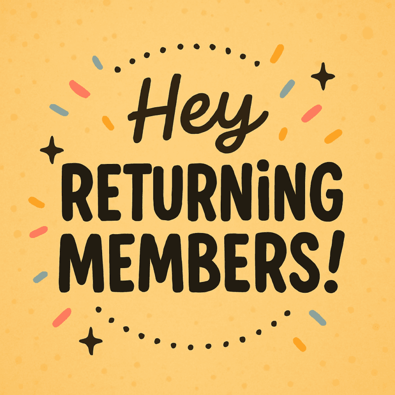 Notice returning members
