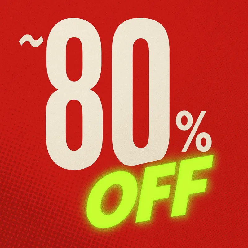 Shipping rate 80percent off