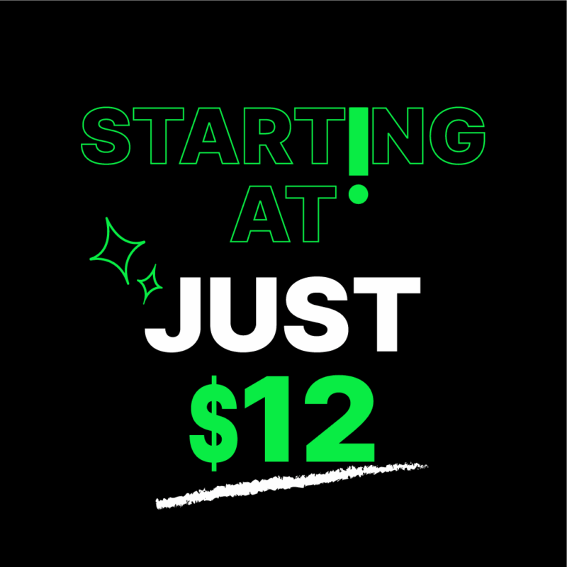 international shipping start at just 12 USD
