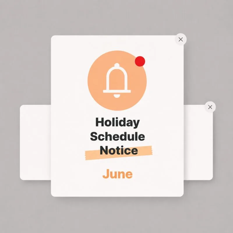June holiday schedule