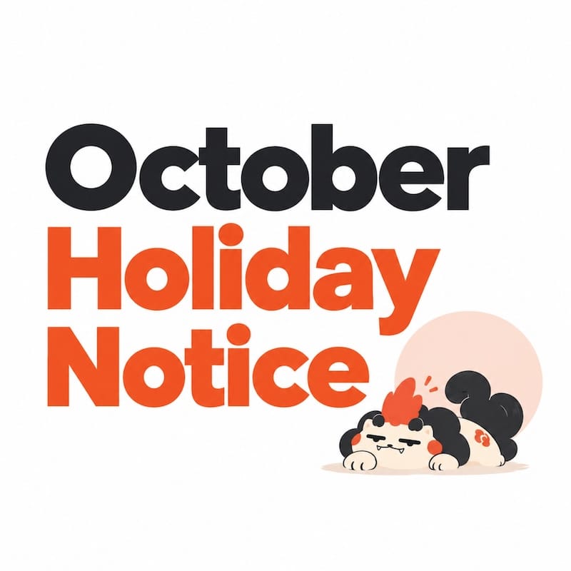 October holiday notice